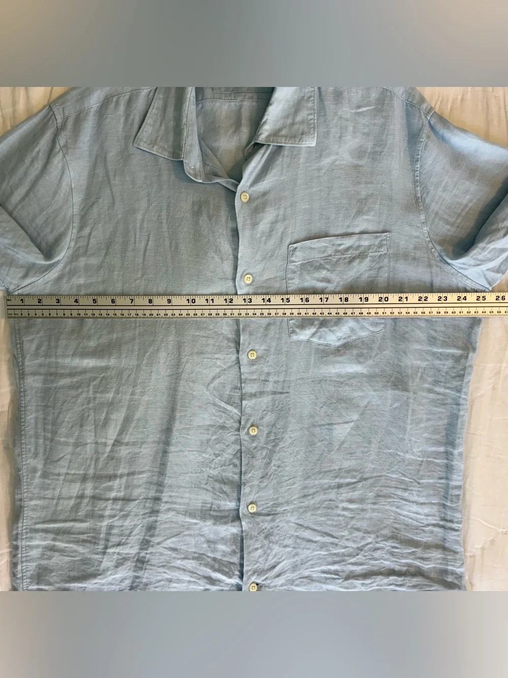 Banana Republic 100% Linen Button Down Shirt Blue Men’s XL Long Sleeve Casual